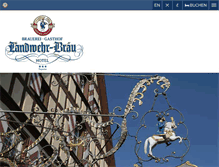 Tablet Screenshot of landwehr-braeu.com